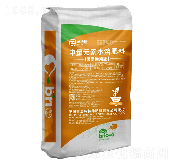 20kg中量元素水溶肥料-果蔬通用肥-普法特